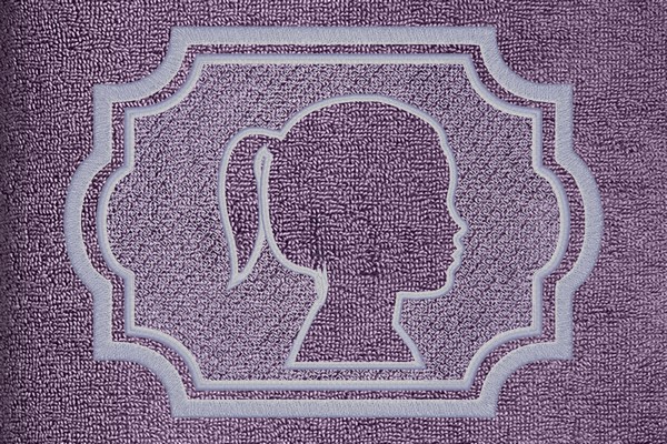 Little girl embossed embroidery design
