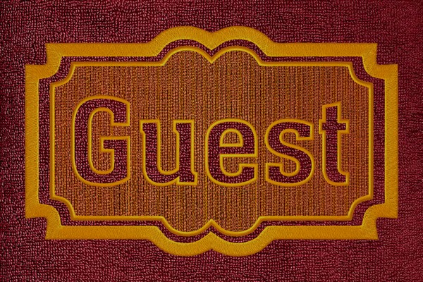 Guest embossed embroidery design