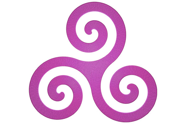 Celtic Triskelion Spiral Machine embroidery