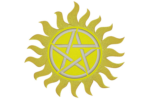 Sun with Star Machine embroidery