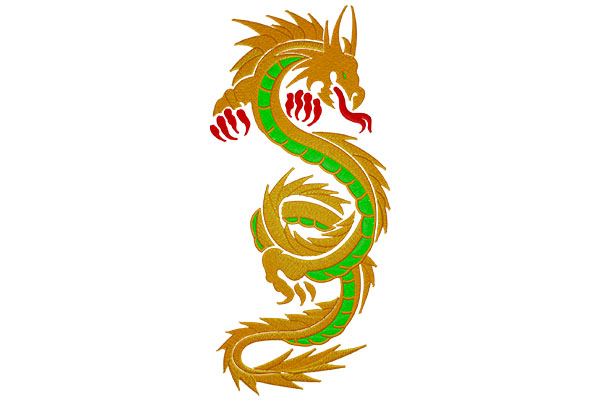 Traditional Chinese Dragon Machine embroidery
