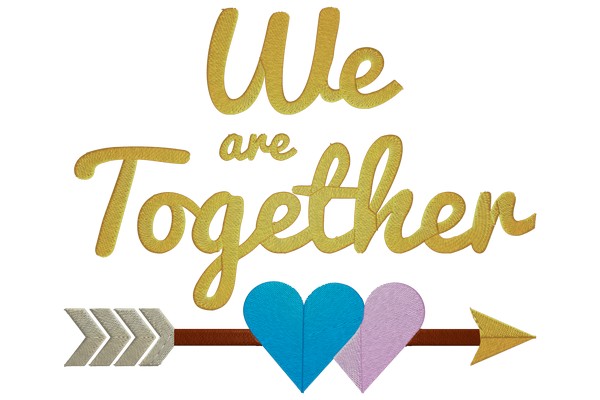 We Are Together Logo Machine embroidery