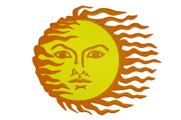Sun Machine embroidery