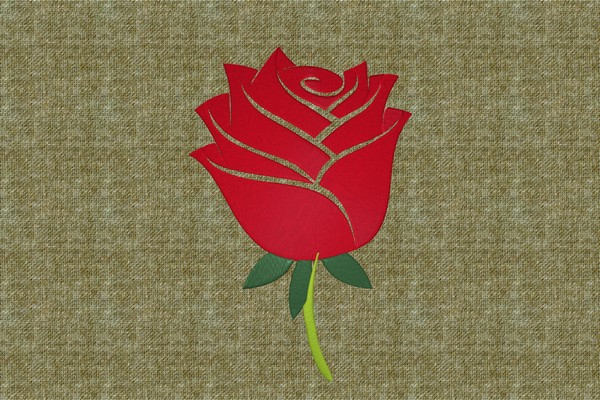 Rose Machine embroidery