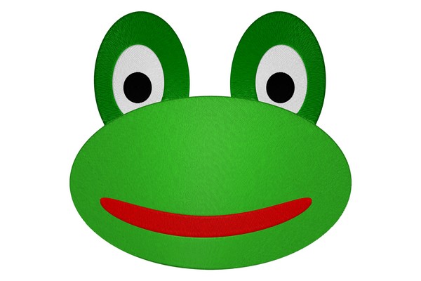 Frog Face Machine embroidery
