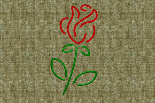 Rose Drawing Machine embroidery