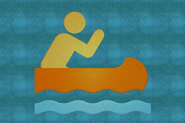 Canoe Kayak Machine embroidery