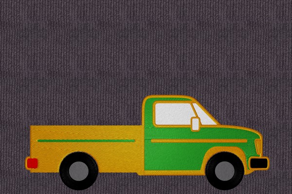 Retro Truck Machine embroidery