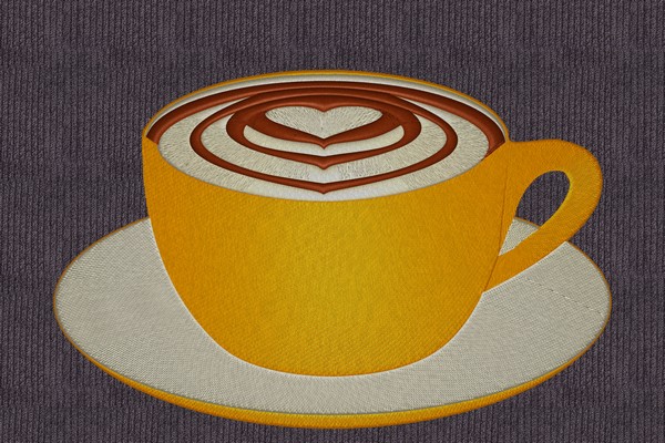 Cup of Coffee Machine embroidery