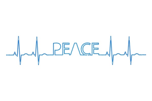 Peace Logo Machine embroidery