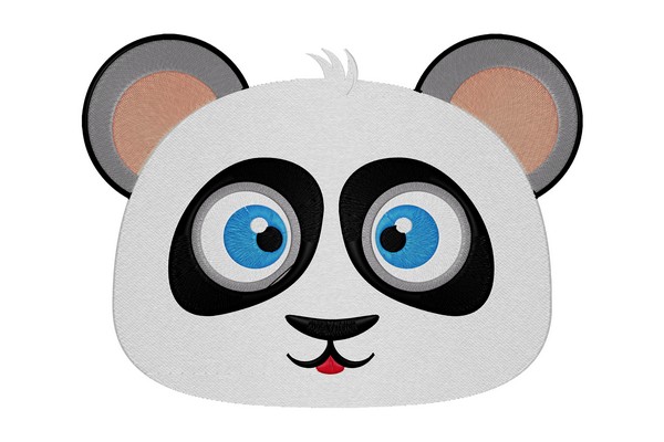 Panda Face Machine embroidery