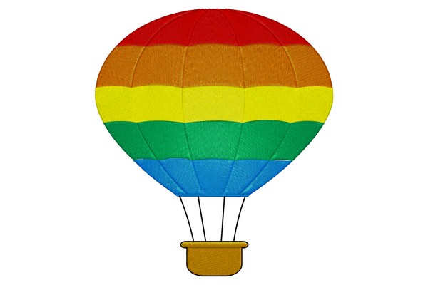 Multicolored Air Balloon Machine embroidery