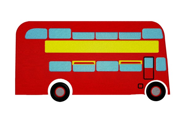 London Bus Machine embroidery