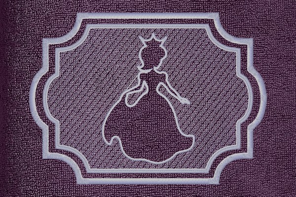 Princess embossed embroidery design