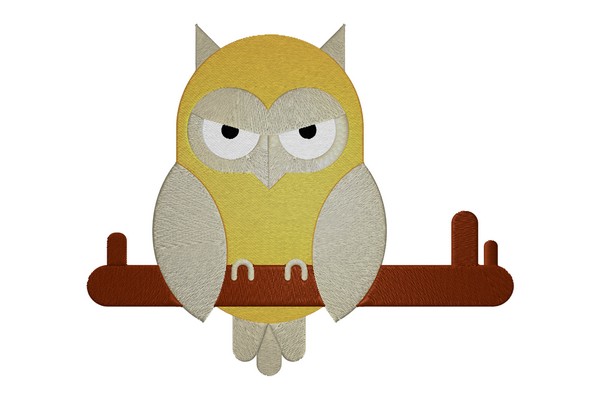 Owl Machine embroidery
