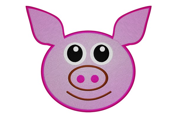 Pig Face Machine embroidery
