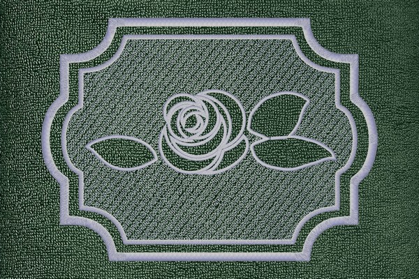 Rose embossed embroidery design