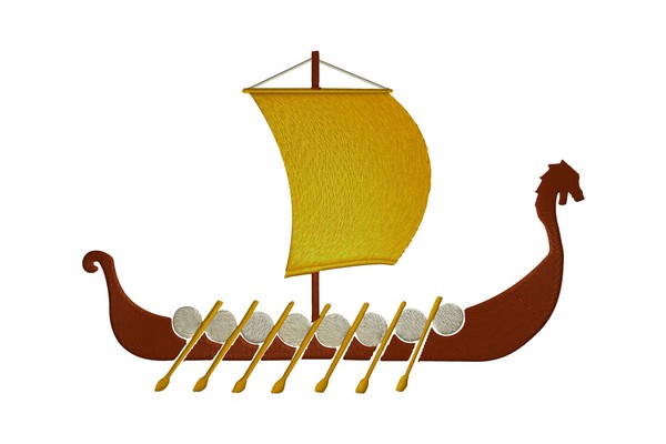 Viking Ship Machine embroidery