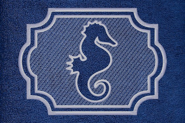 Sea Horse embossed embroidery design