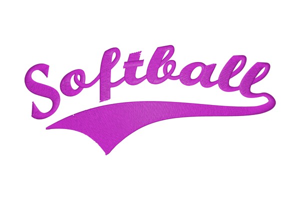 Softball Logo Machine embroidery