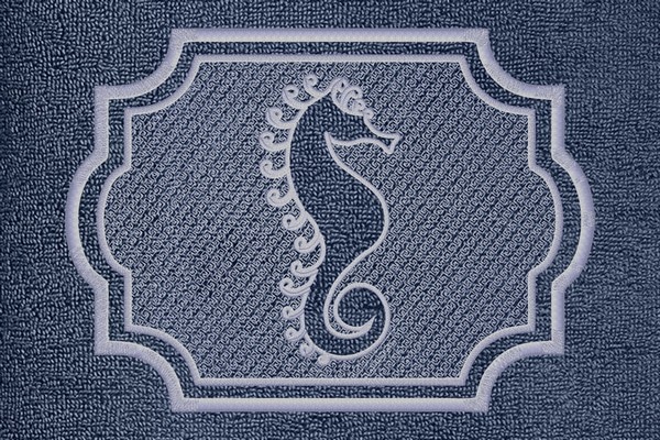 sea horse .embossed embroidery