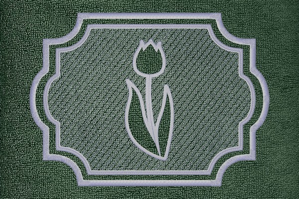 Tulip embossed embroidery design