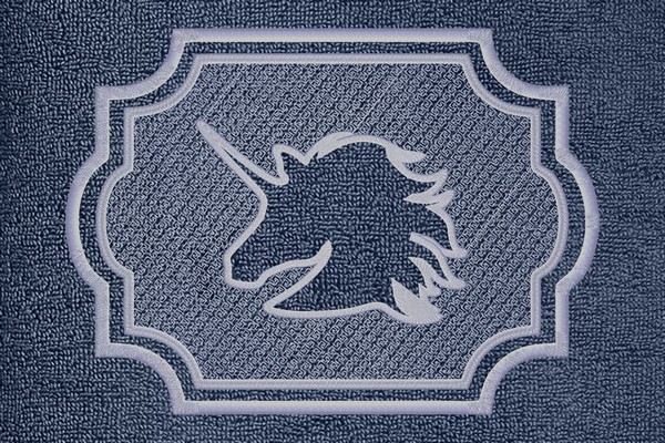 Unicorn embossed embroidery design