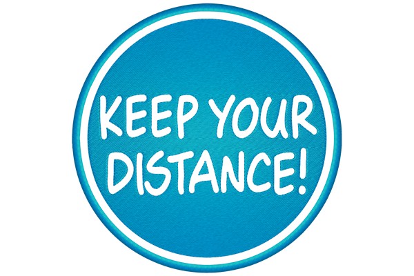 Keep Your Distance Machine embroidery