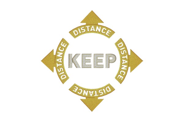 Keep Distance Machine embroidery