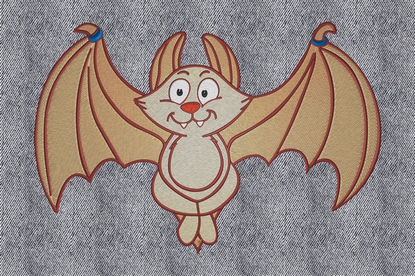 Happy Bat Machine embroidery