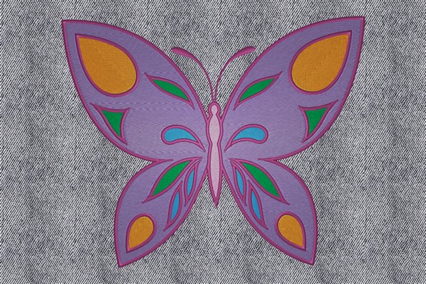 Butterfly Machine embroidery