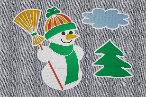 Christmas Snowman Machine embroidery