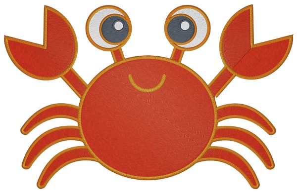 Smile Crab Machine embroidery