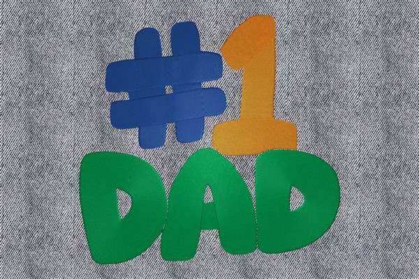 Number One Dad Machine embroidery