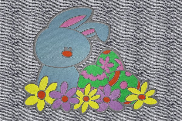 Easter Bunny Machine embroidery