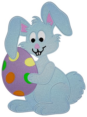 Easter Bunny with Egg Machine embroidery