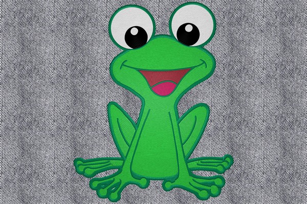 Happy Frog Machine embroidery
