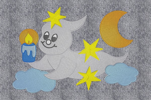 Ghost in the Sky Machine embroidery