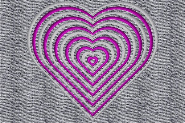 Heart in Heart Machine embroidery