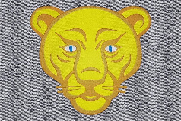 Lion Face Machine embroidery
