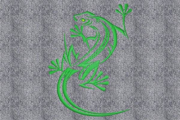 Lizards Machine embroidery