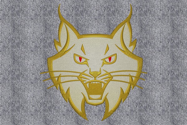 Lynx Head. Machine embroidery