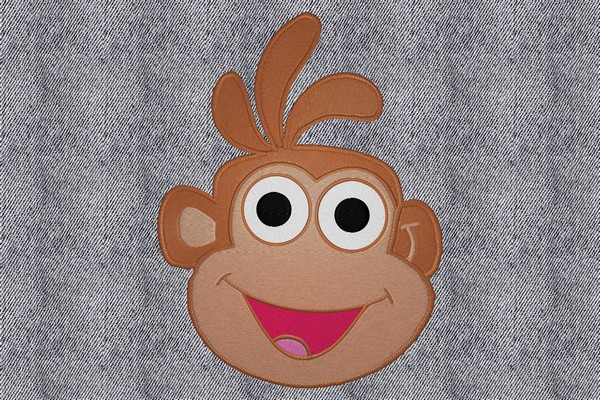 Monkey Face Machine embroidery