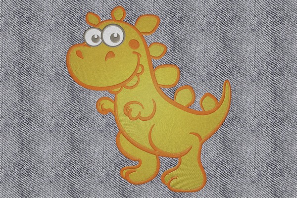 Happy Dinosaur Machine embroidery