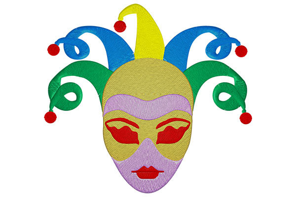 Carnival Face Machine embroidery