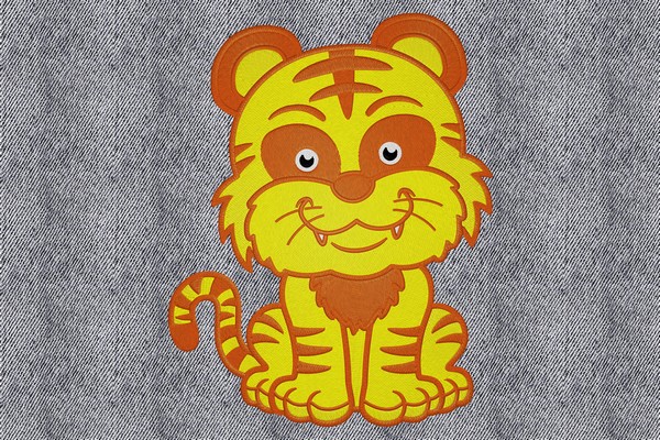 Baby Tiger Machine embroidery