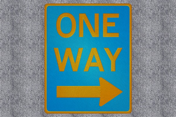 One Way Sign Machine embroidery