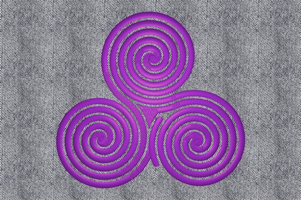 Three Circles Machine embroidery