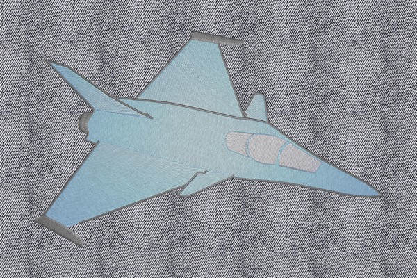 War Plane embroidery