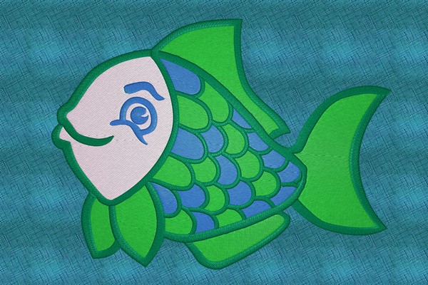 Fish embroidery
